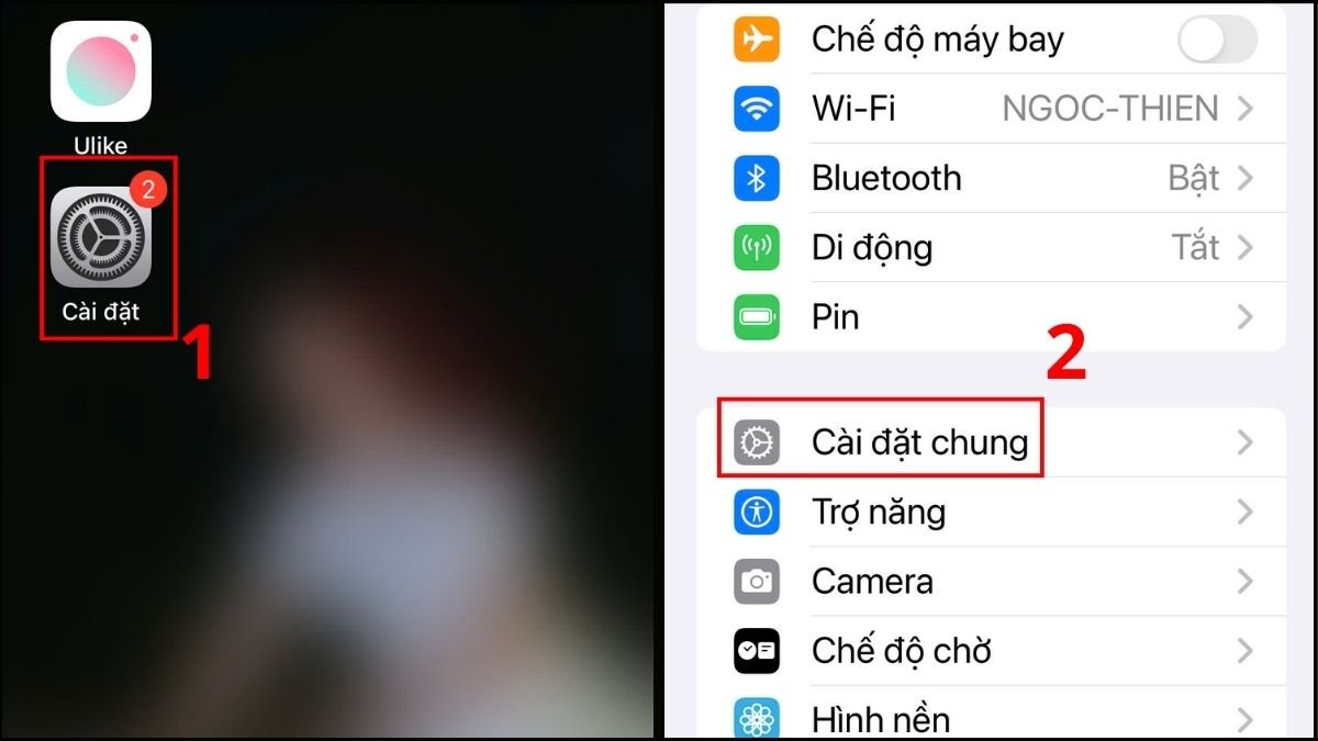 Cách sửa iPhone 17 bị đơ màn hình - Khôi phục cài đặt gốc bước 1, 2
