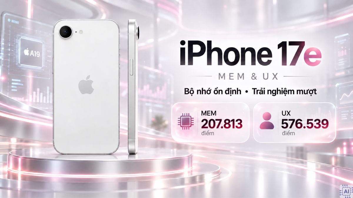 Điểm iPhone 17e AnTuTu - Điểm MEM và UX