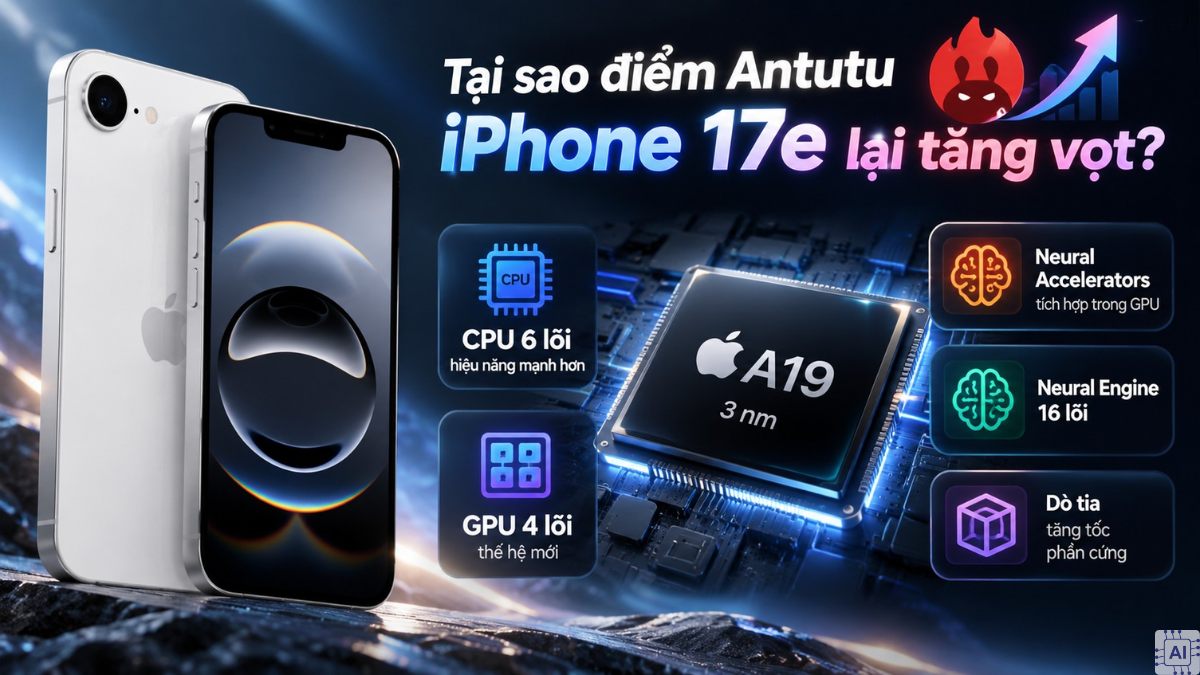 Điểm iPhone 17e AnTuTu tăng