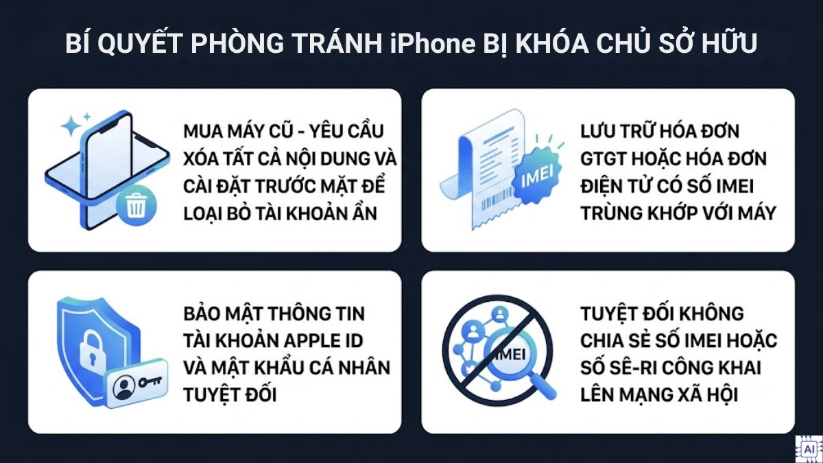 Phòng tránh lỗi iPhone bị khóa cho chủ sở hữu