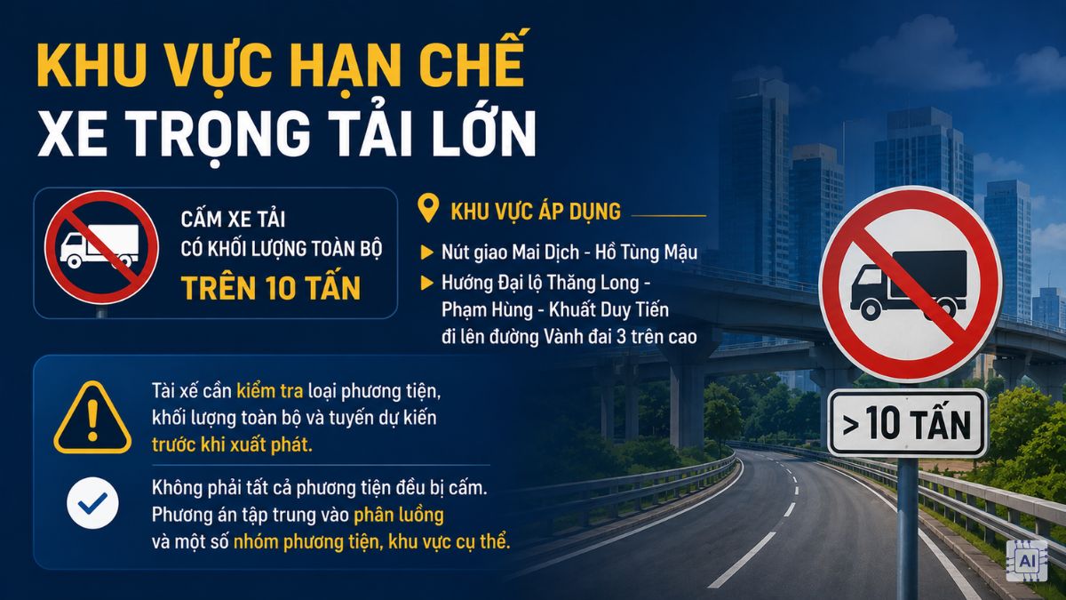 Lịch cấm đường Hà Nội 2/9 với các xe trọng tải lớn