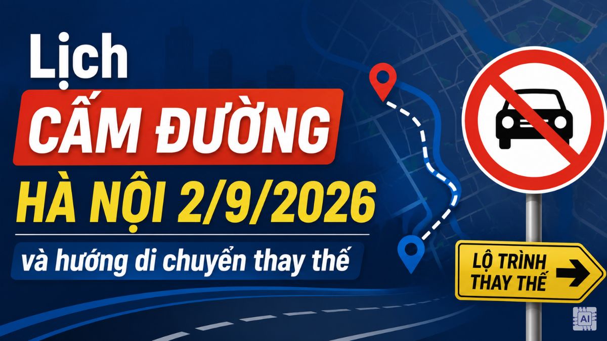 Lịch cấm đường Hà Nội 2/9: Danh sách các tuyến phố bị cấm
