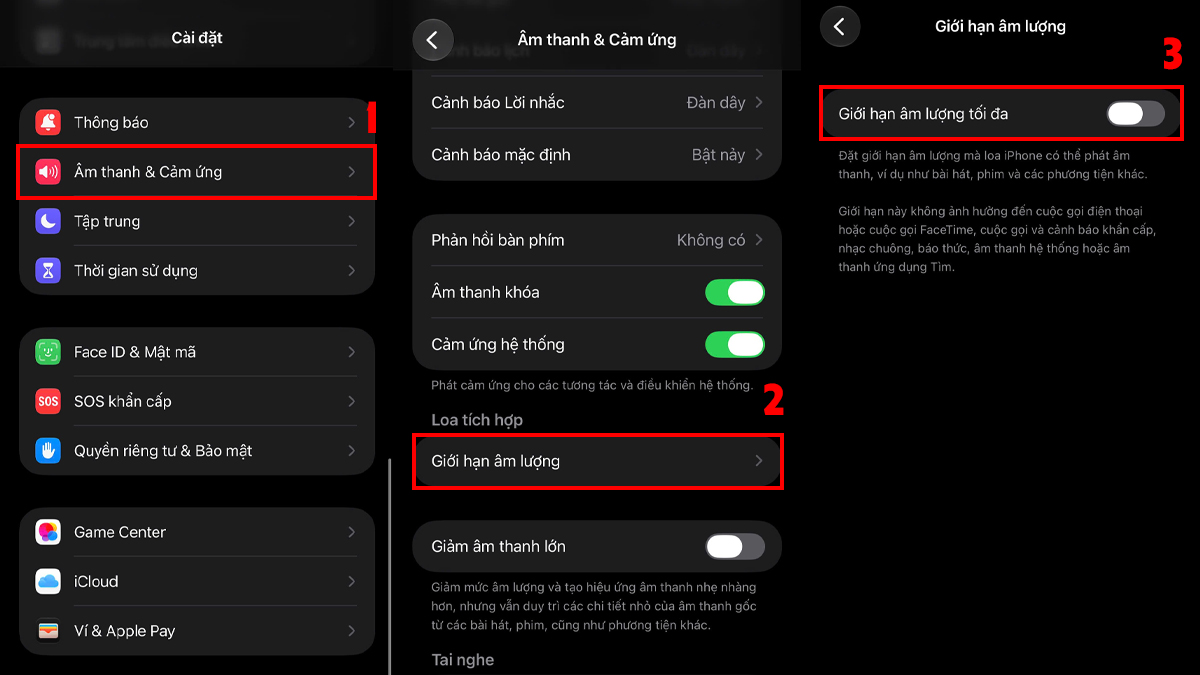 Khắc phục lỗi âm lượng cuộc gọi đến iPhone - Tắt tính năng giới hạn âm thanh