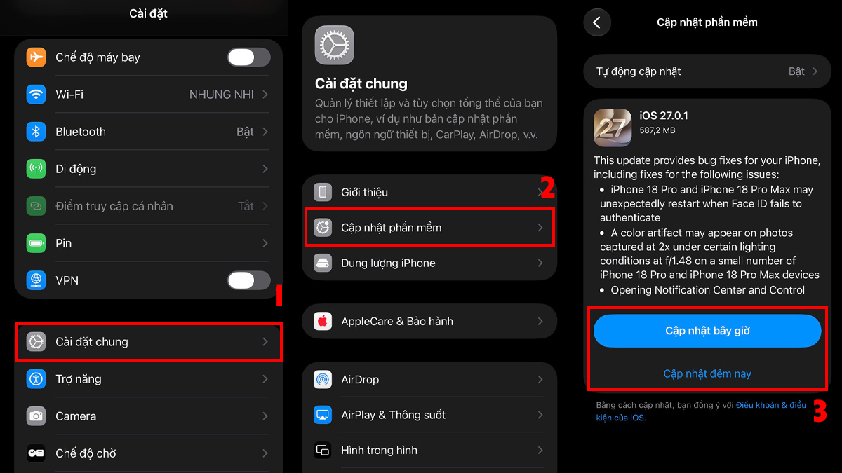 Khắc phục lỗi âm lượng cuộc gọi đến iPhone - Cập nhật iOS