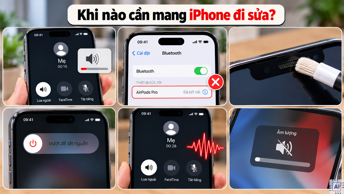 Khắc phục lỗi âm lượng cuộc gọi đến iPhone - Mang đi sửa