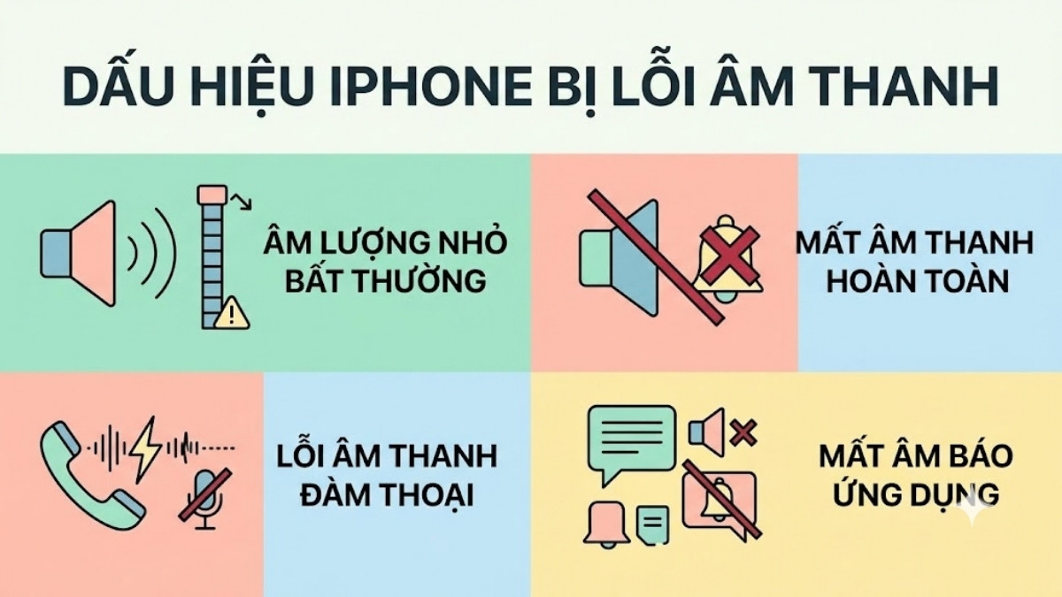 Dấu hiệu lỗi âm thanh iPhone
