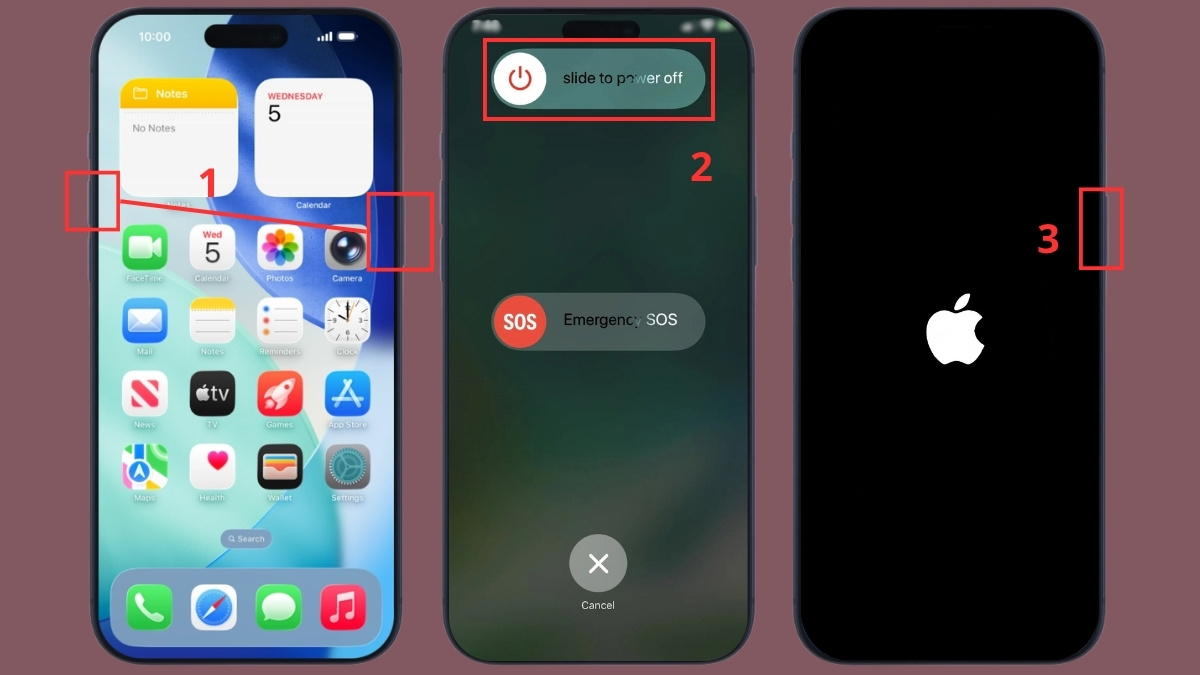 Khắc phục lỗi âm thanh iPhone - Khởi động lại với iPhone có Face ID