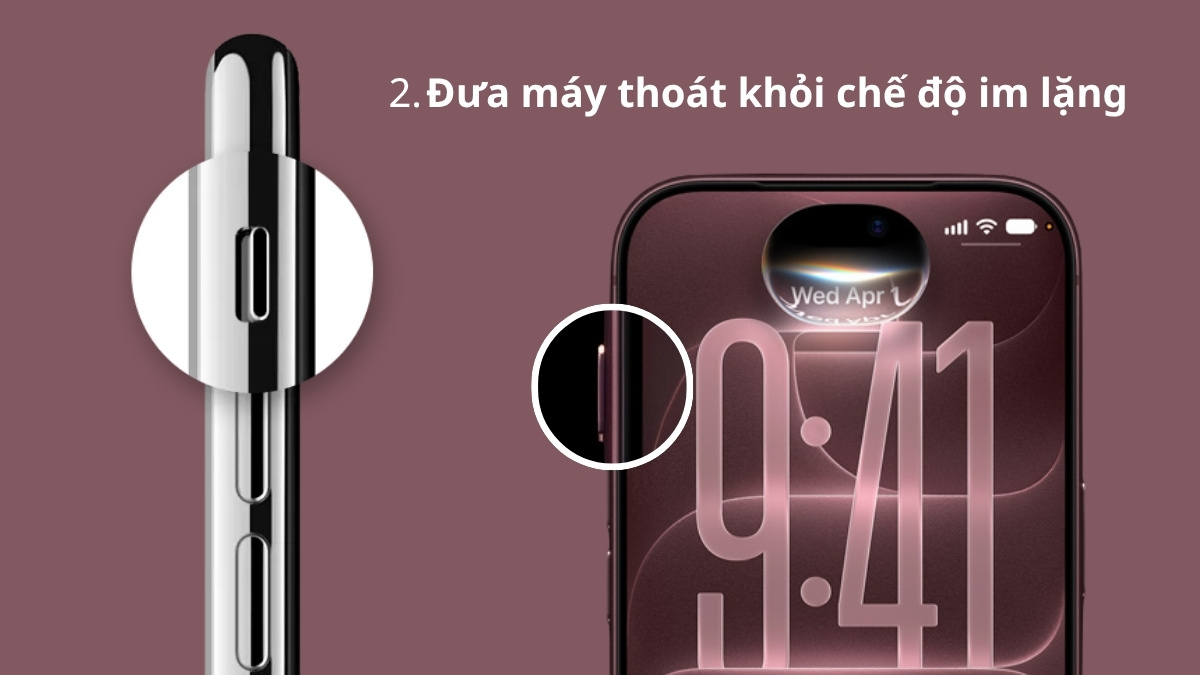 Khắc phục lỗi âm thanh iPhone - Kiểm tra nút gạt bước 2