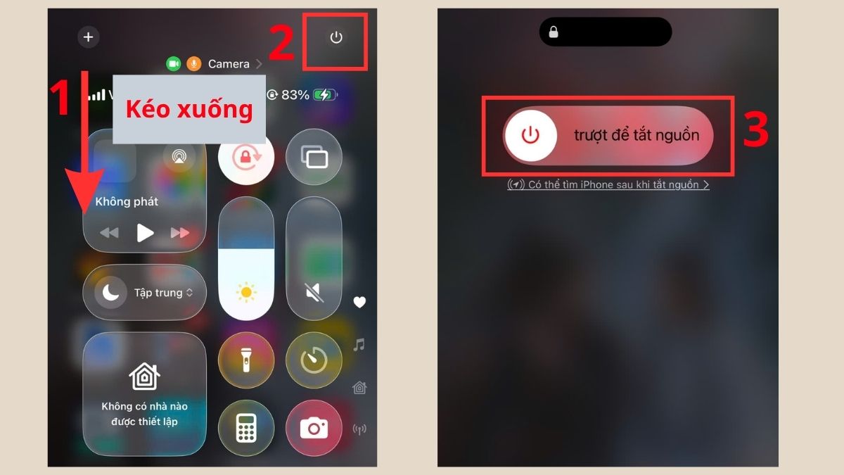 Sửa lỗi cảm biến tiệm cận bằng cách khởi động lại điện thoại bước 1, 2, 3