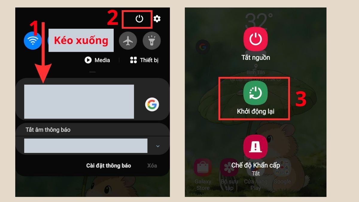 Sửa lỗi cảm biến tiệm cận bằng cách khởi động lại điện thoại Android