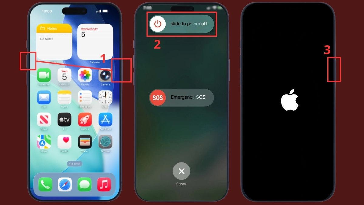 Sửa lỗi khi tải phụ đề Youtube trên iPhone - Khởi động lại iPhone có Face ID