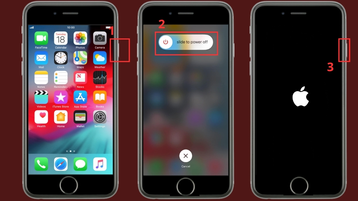 Sửa lỗi khi tải phụ đề Youtube trên iPhone - Khởi động lại iPhone có nút Home
