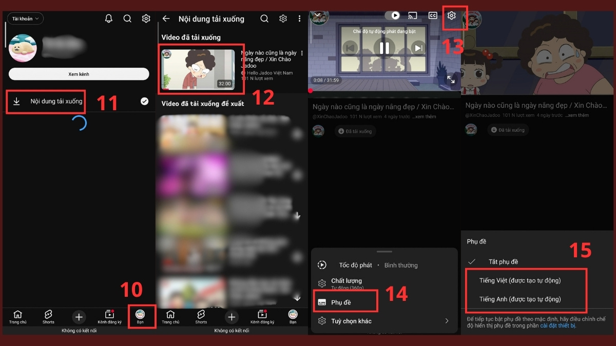 Lỗi khi tải phụ đề Youtube trên iPhone - Cách tải phụ đề xem offline bước 4