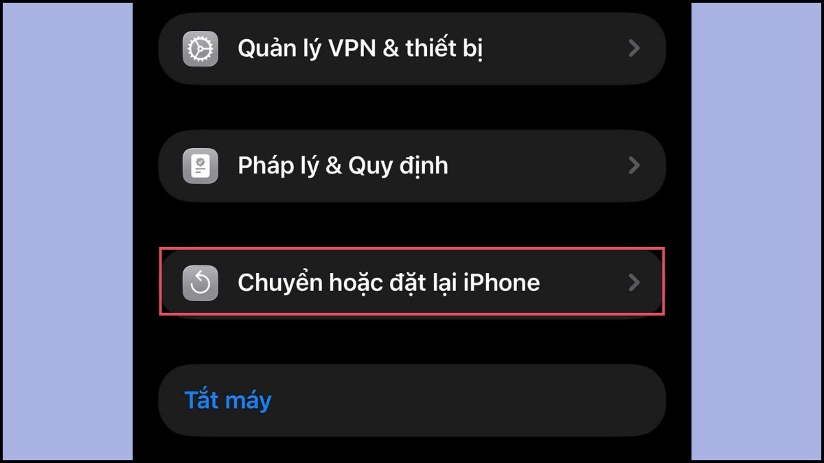 Khắc phục lỗi không bật được 5G trên iPhone - Đặt lại cài đặt mạng bước 2