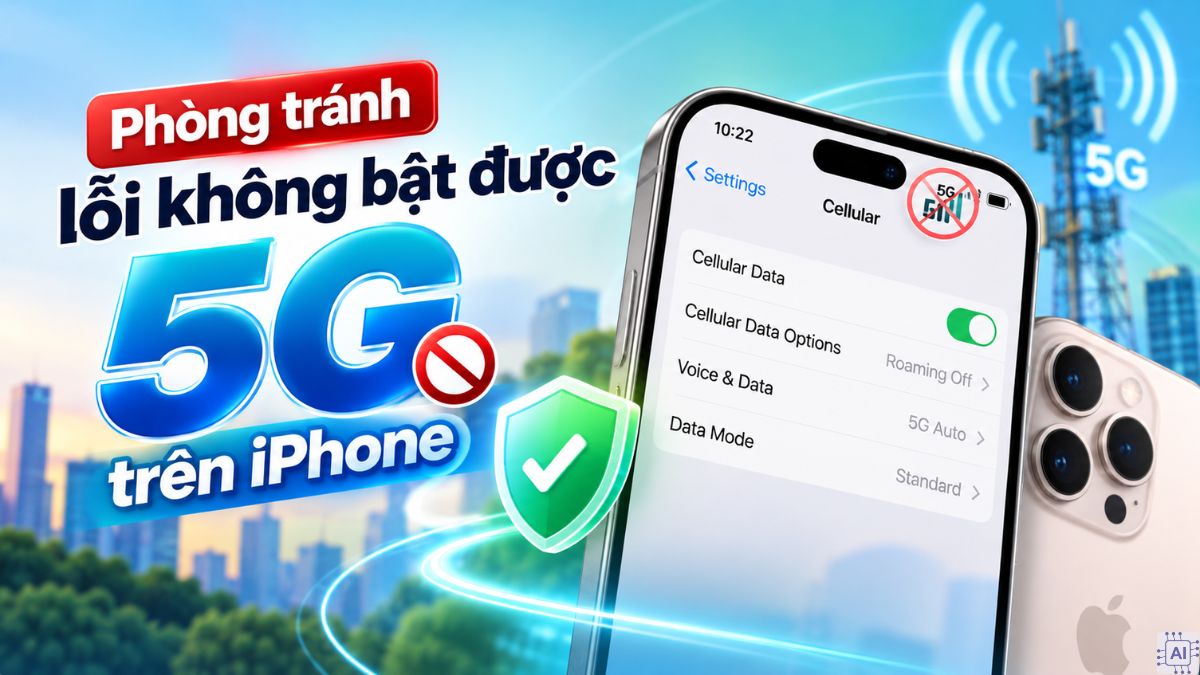 Phòng tránh lỗi không bật được 5G trên iPhone