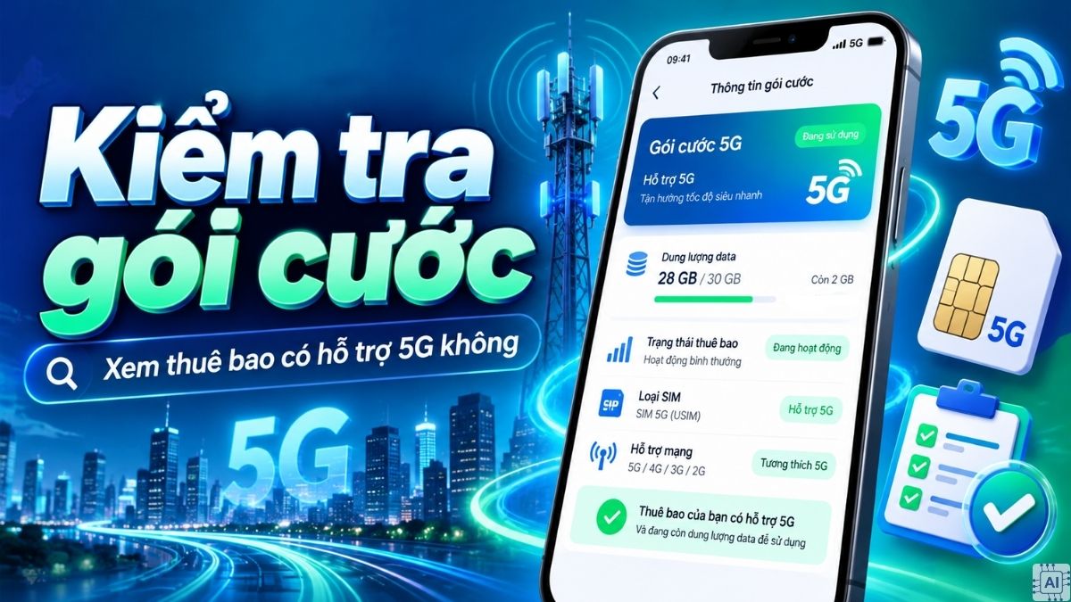Khắc phục lỗi không bật được 5G trên iPhone - Kiểm tra gói cước