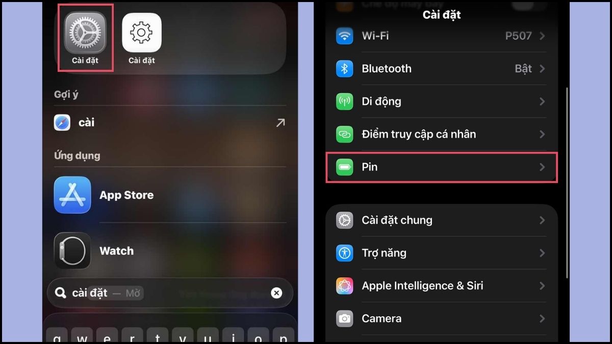 Khắc phục lỗi không bật được 5G trên iPhone - Tắt chế độ nguồn điện thấp bước 1