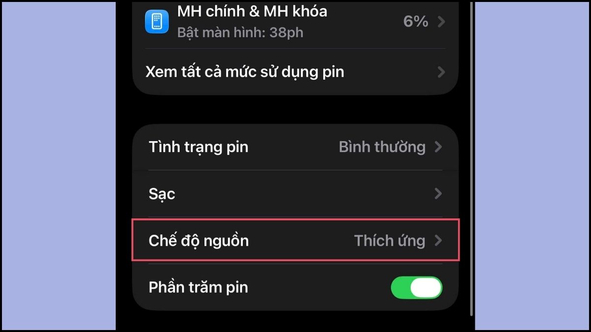 Khắc phục lỗi không bật được 5G trên iPhone - Tắt chế độ nguồn điện thấp bước 2