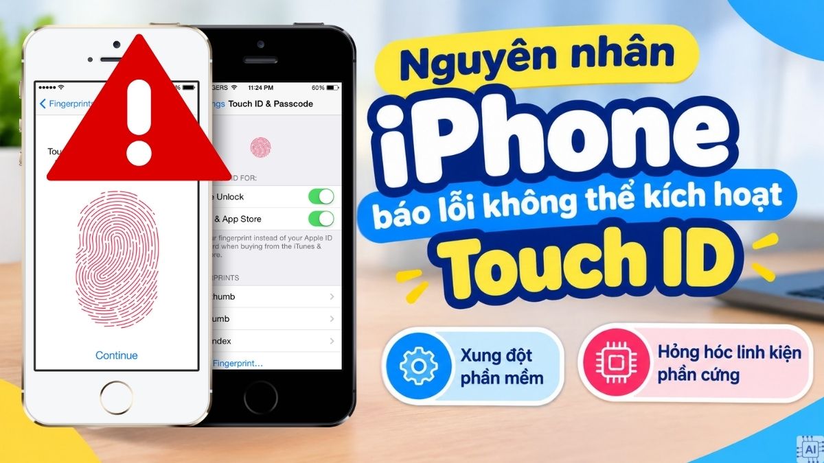 Nguyên nhân lỗi không thể kích hoạt Touch ID trên iPhone