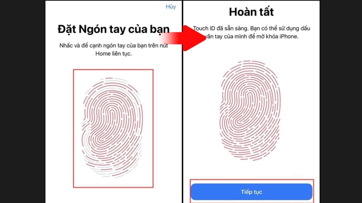Khắc phục lỗi không thể kích hoạt Touch ID trên iPhone - Thêm vân tay bước 5