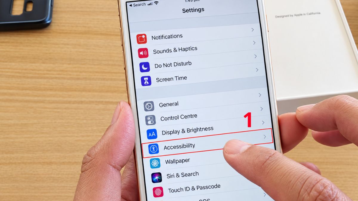 Khắc phục lỗi không thể kích hoạt Touch ID trên iPhone - Bật Assistive bước 1