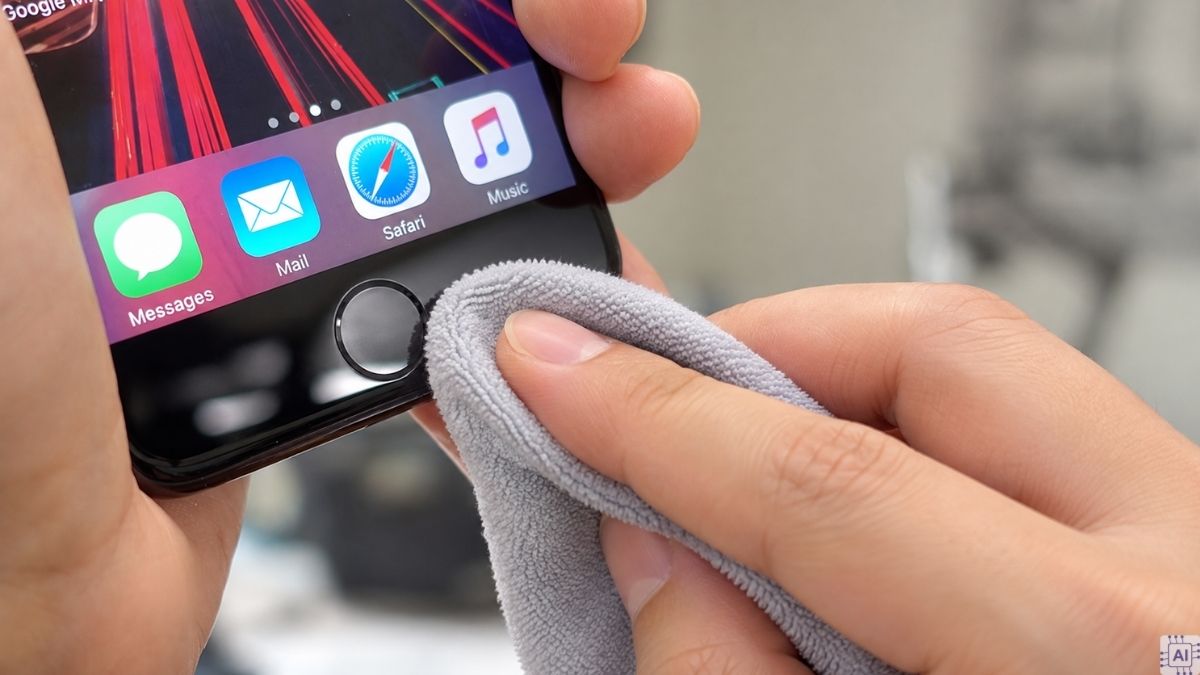 Khắc phục lỗi không thể kích hoạt Touch ID trên iPhone - Vệ sinh nút Home