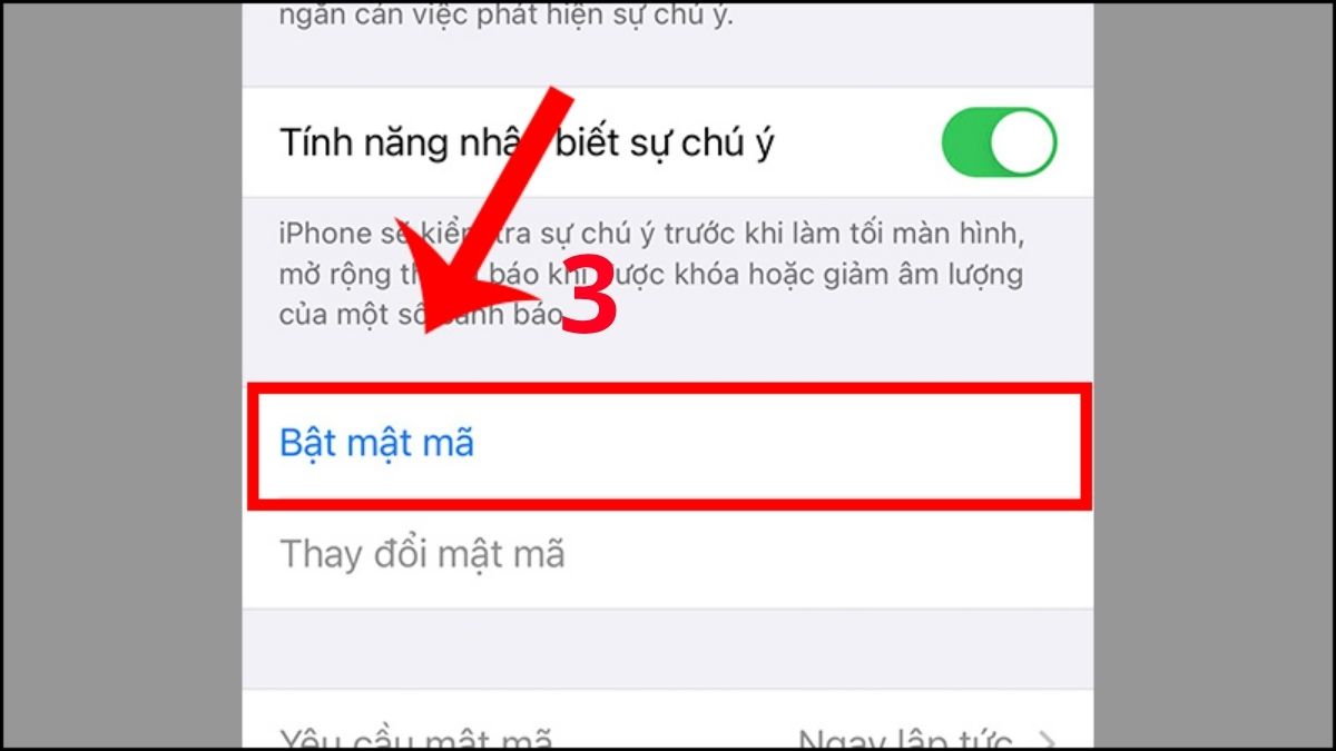 Khắc phục lỗi không thể kích hoạt Touch ID trên iPhone - Sử dụng mật mã số bước 3