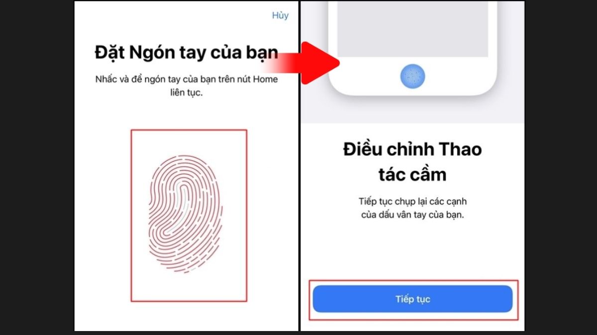 Khắc phục lỗi không thể kích hoạt Touch ID trên iPhone - Thêm vân tay bước 4