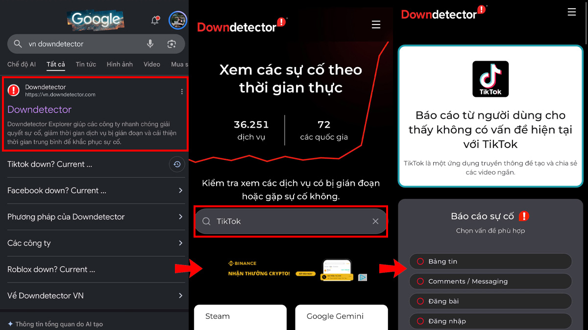Sửa lỗi không vào được TikTok trên iPhone - Kiểm tra trạng thái máy chủ