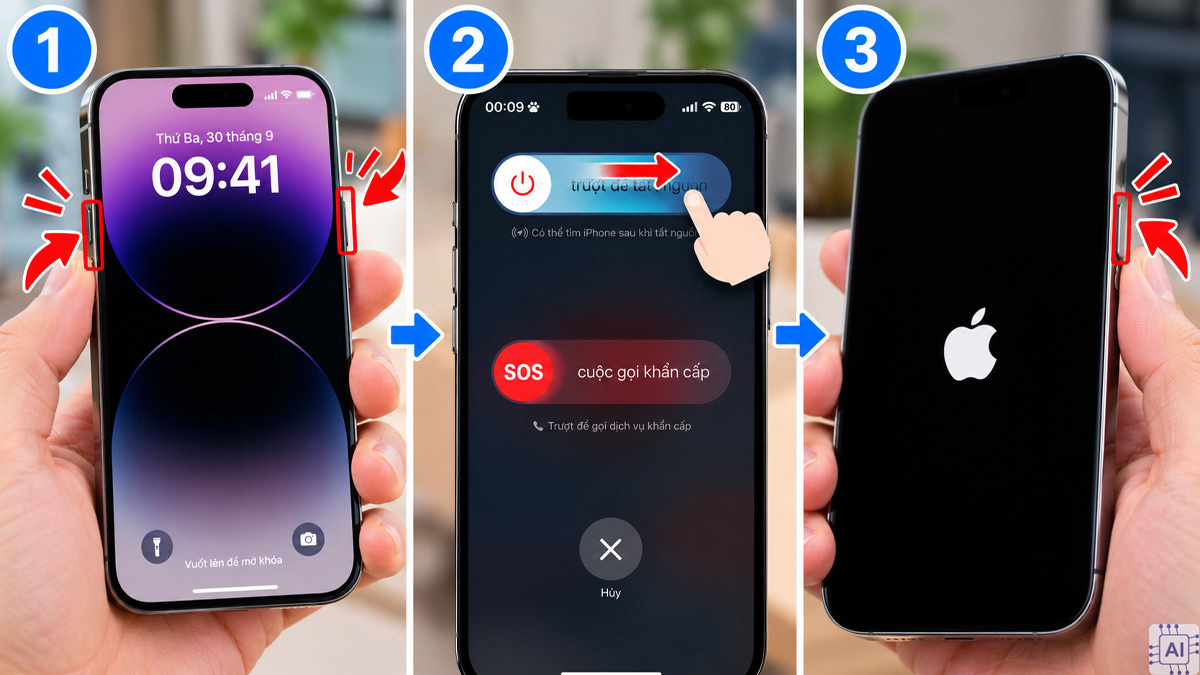 Sửa lỗi không vào được TikTok trên iPhone - Khởi động lại thiết bị