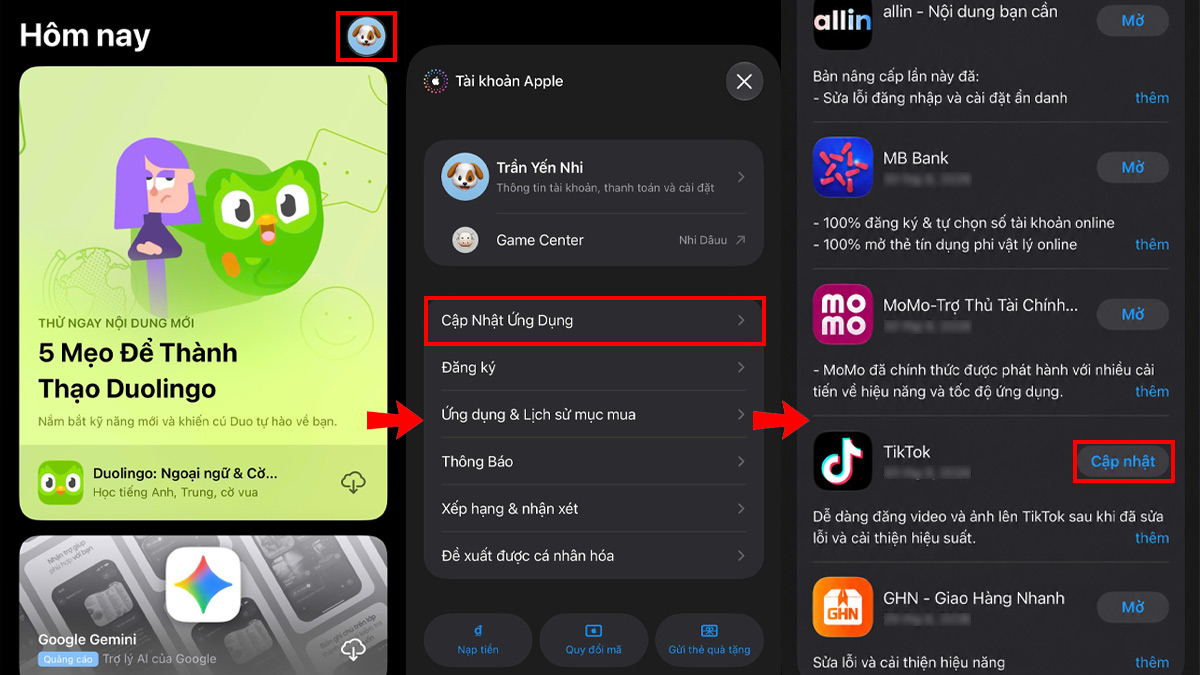 Sửa lỗi không vào được TikTok trên iPhone - Cập nhật ứng dụng