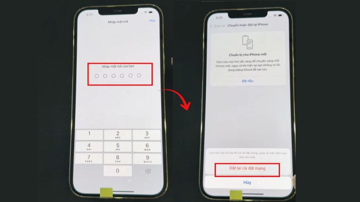 Sửa lỗi SIM không có dịch vụ trên iPhone - Đặt lại cài đặt mạng bước 3
