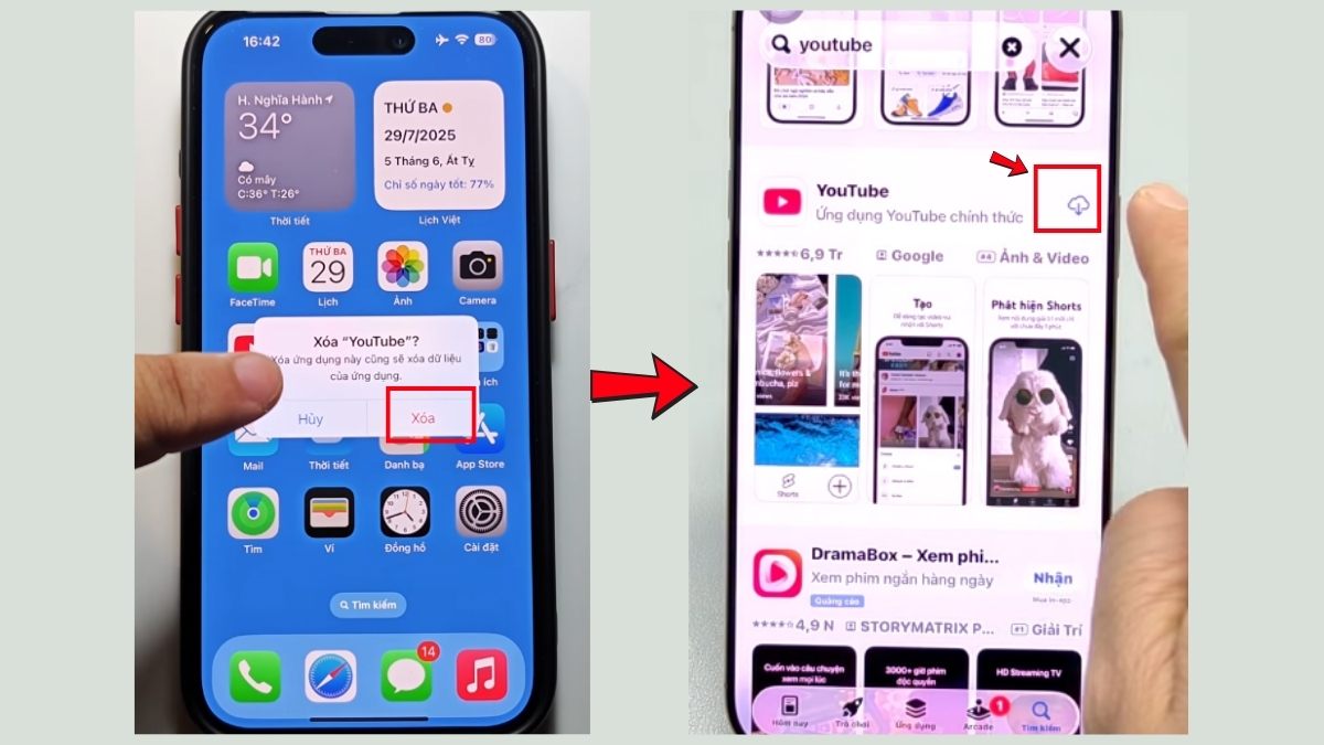 Khắc phục lỗi Youtube không phát được video - Cài lại ứng dụng bước 4