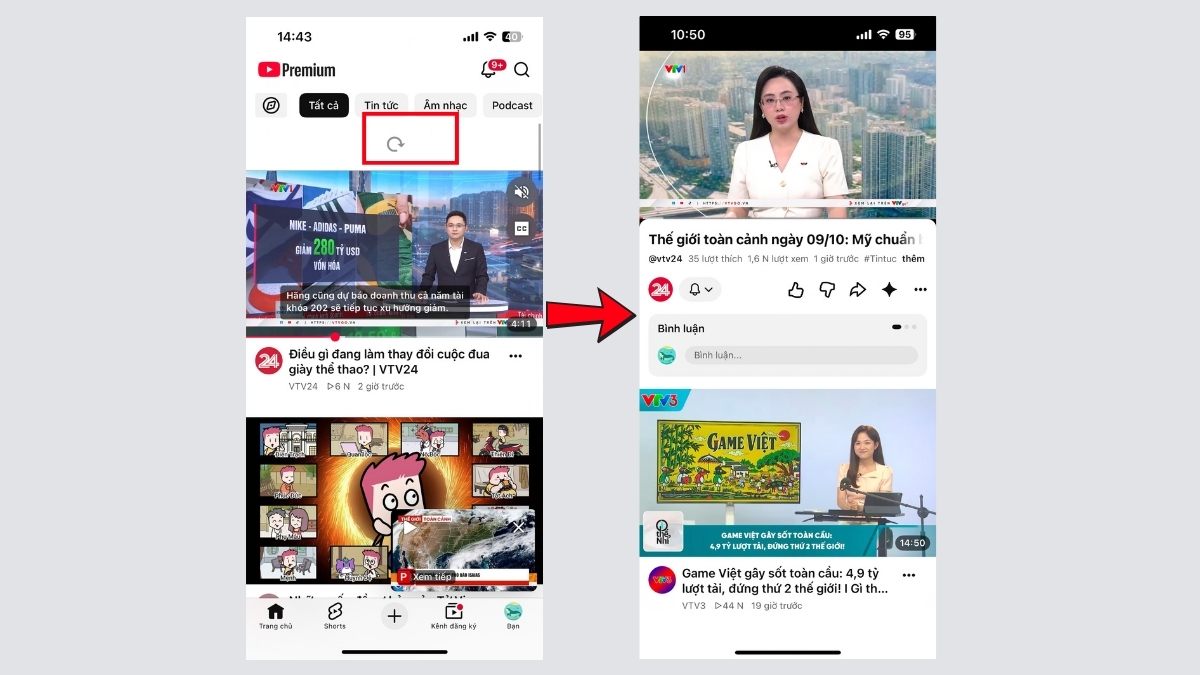 Khắc phục lỗi Youtube không phát được video - Chuyển đổi giao diện bước 3