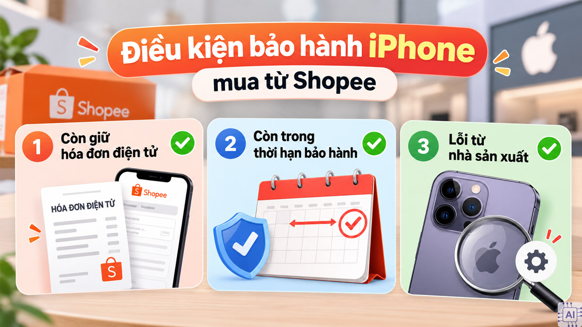 Mua iPhone trên Shopee bảo hành ở đâu? Lỗi từ nhà sản xuất
