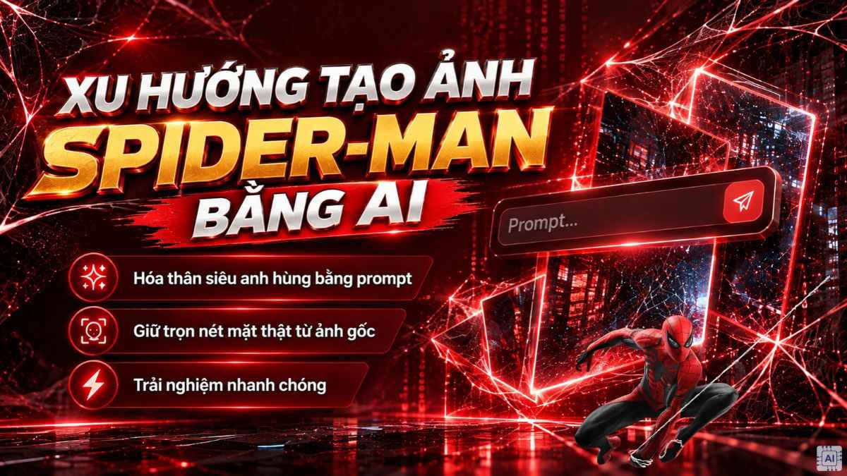 Xu hướng tạo ảnh với prompt Spider Man