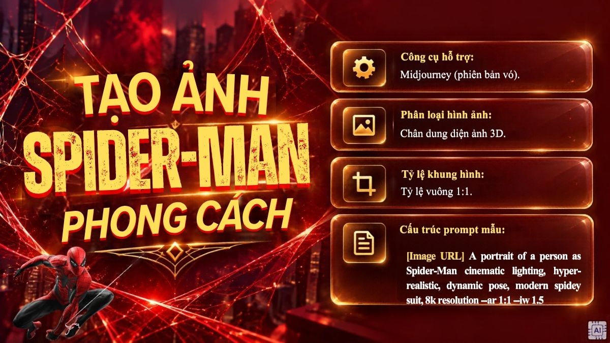 Prompt Spider Man phong cách