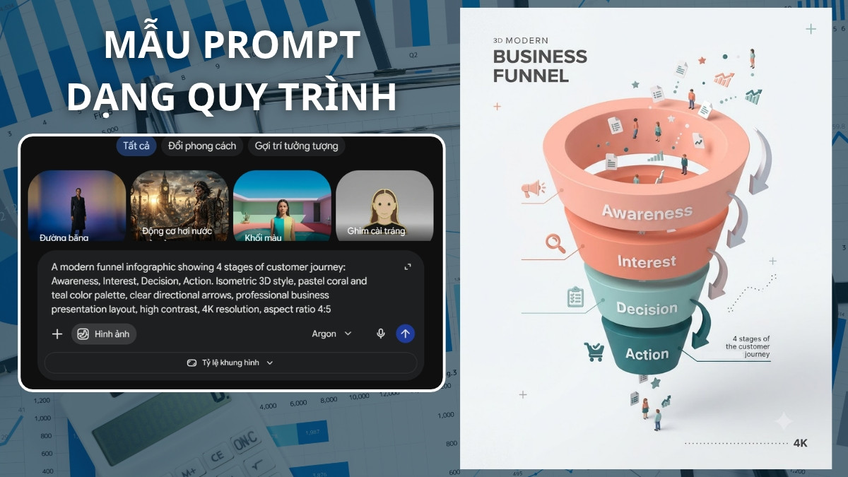 Mẫu prompt tạo Infographic dạng quy trình