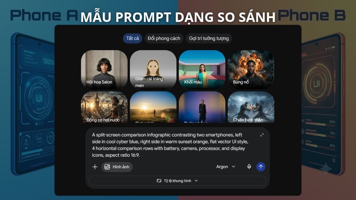 Mẫu prompt tạo Infographic dạng so sánh