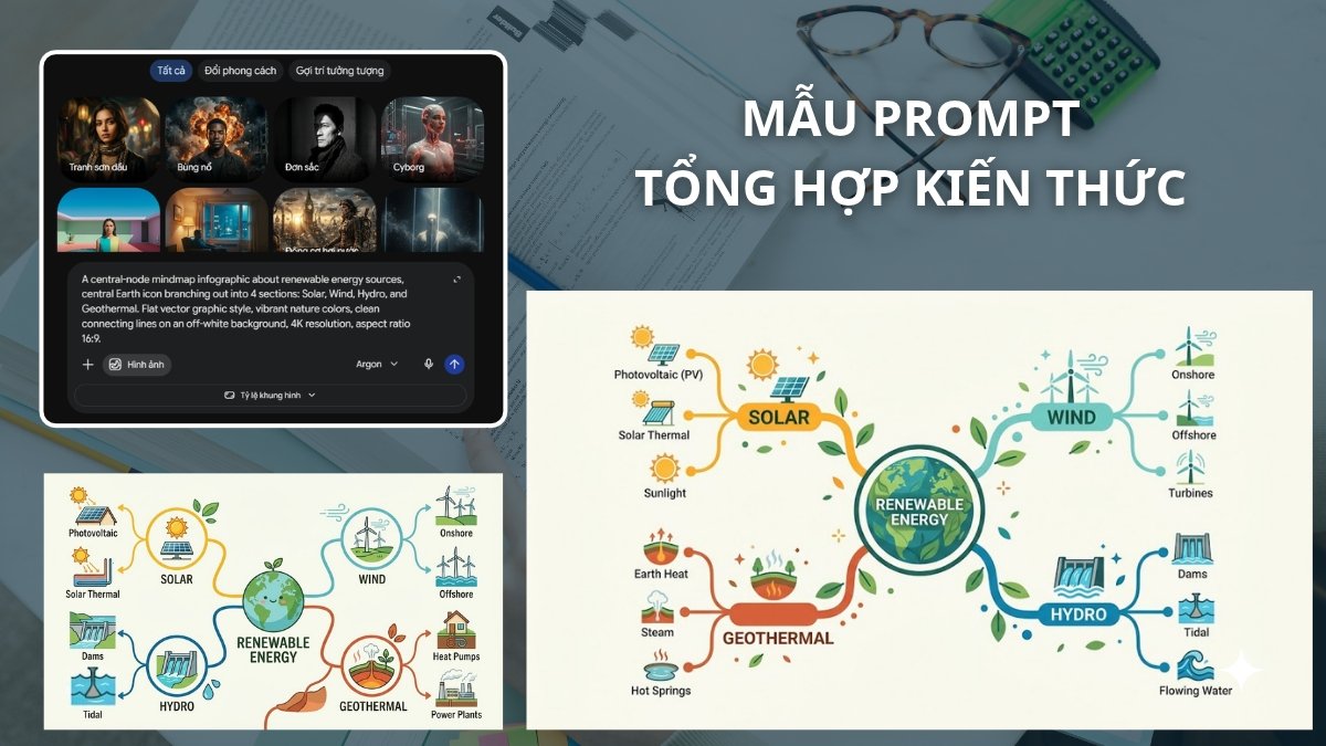 Mẫu prompt tạo Infographic tổng hợp kiến thức