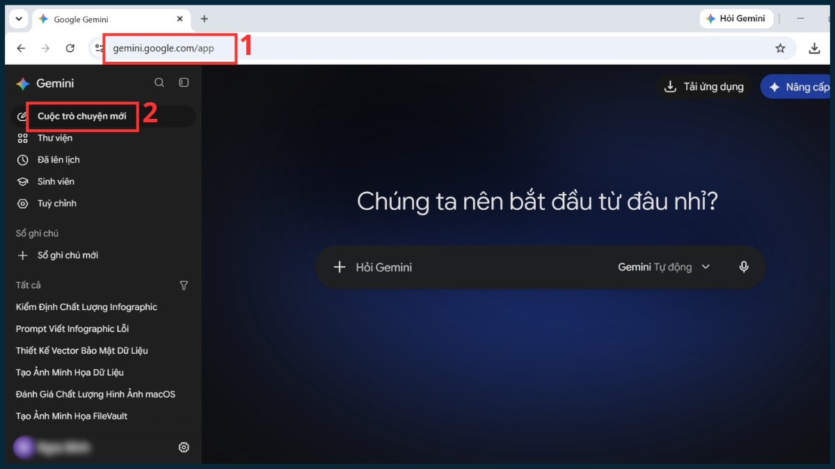 Dùng AI lên prompt tạo Infographic bước 1