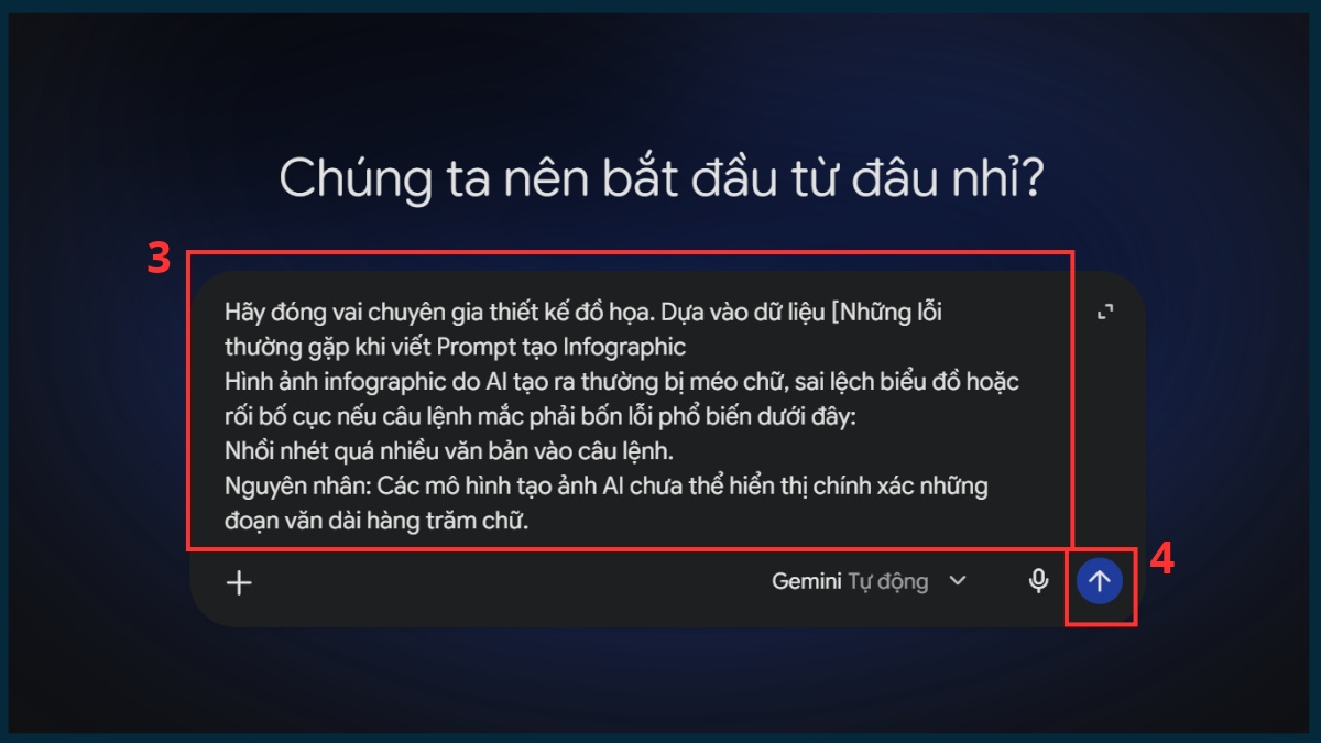 Dùng AI lên prompt tạo Infographic bước 2