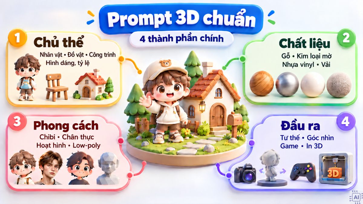 Cấu trúc prompt tạo mô hình 3D
