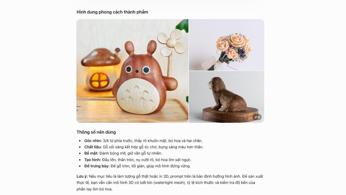 Ứng dụng AI tạo prompt tạo mô hình 3D bước 4
