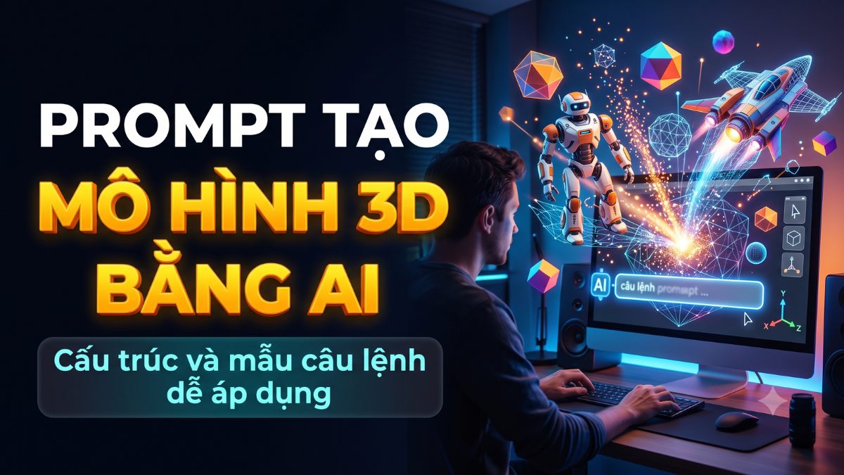 Tổng hợp mẫu Prompt tạo mô hình 3D bằng AI đẹp, ấn tượng