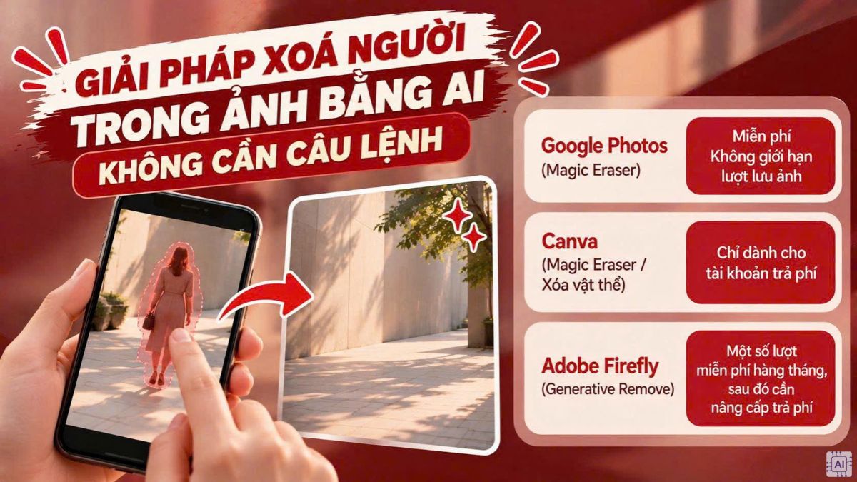Giải pháp không cần dùng prompt xóa người trong ảnh