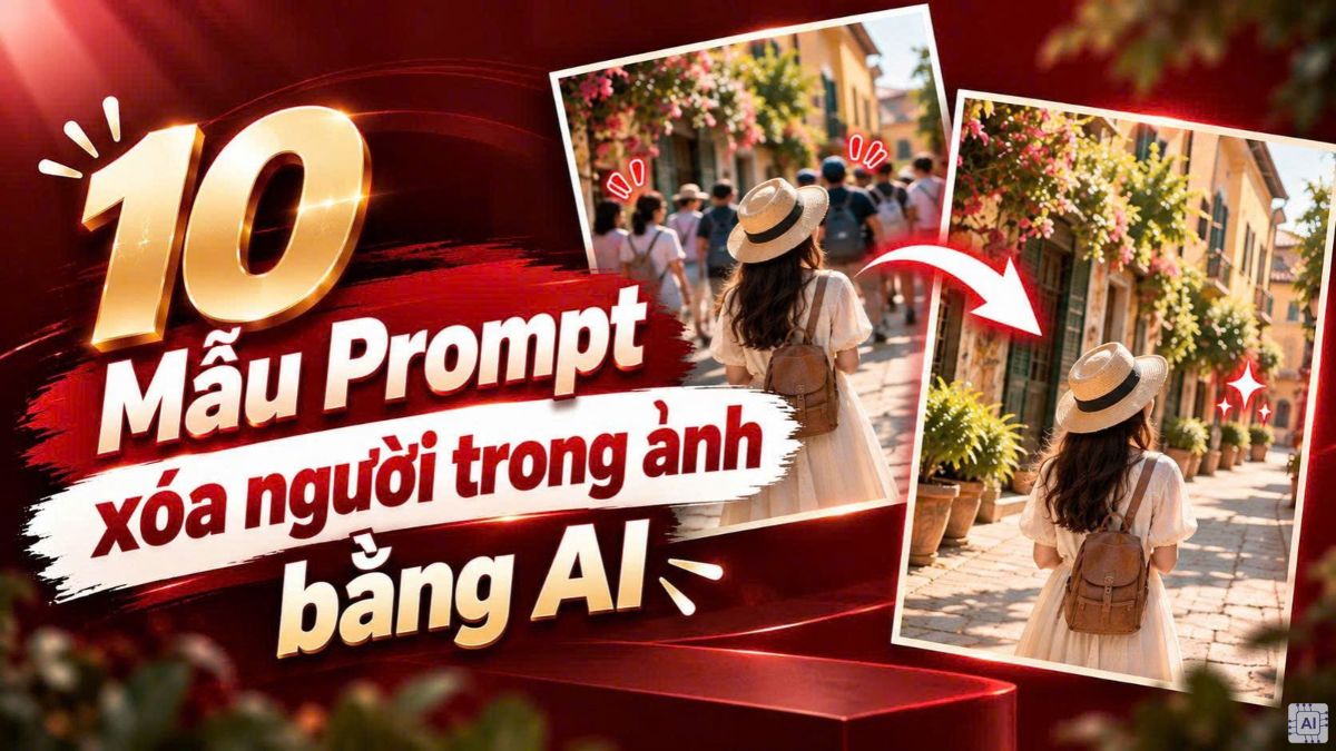 10 Mẫu Prompt xóa người trong ảnh bằng AI