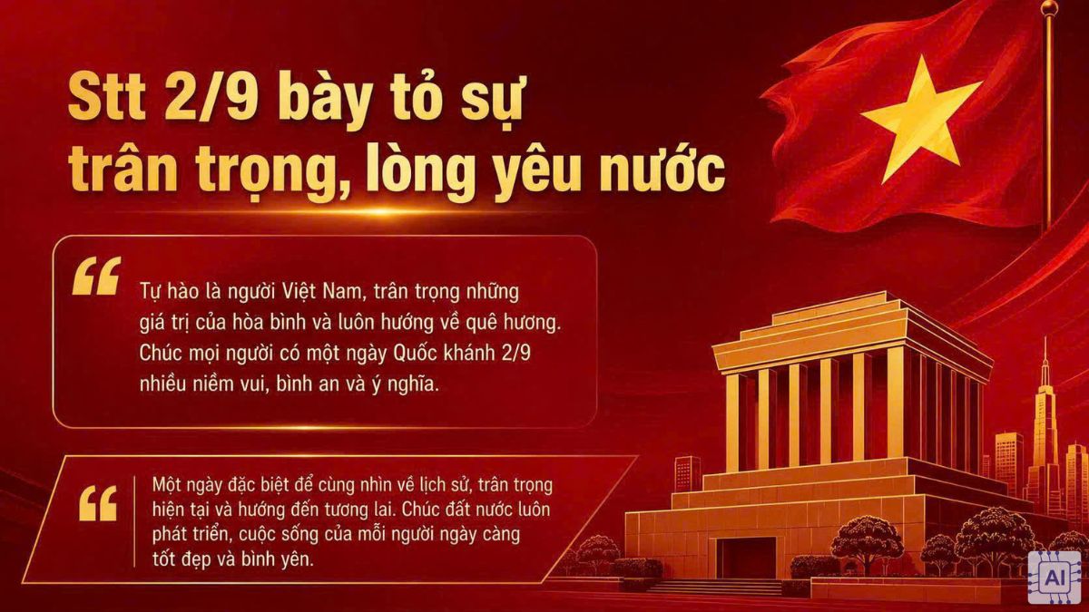 STT 2/9 bày tỏ lòng yêu nước