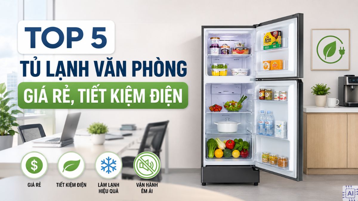 Top 5 tủ lạnh văn phòng giá rẻ, tiết kiệm điện