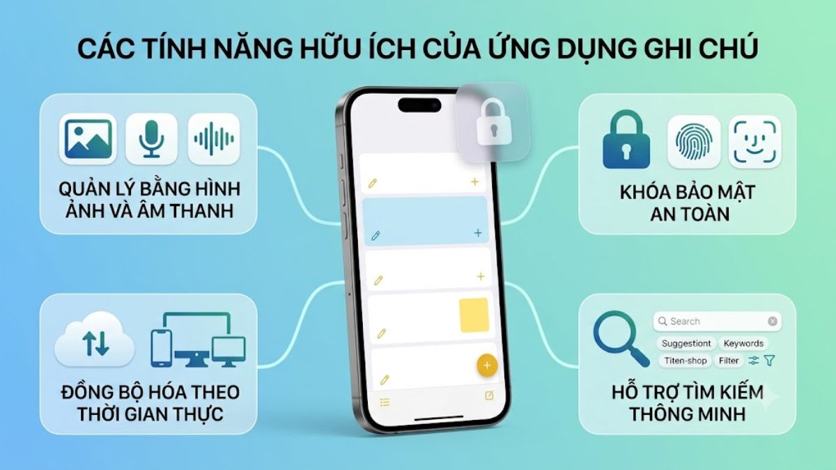 Tính năng hữu ích của ứng dụng ghi chú trên iPhone